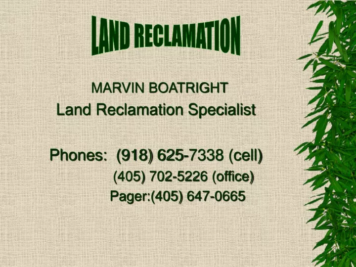 land reclamation