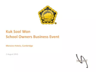 Kuk Sool Won School Owners Business Event Menzies Hotels, Cambridge 2 August 2015