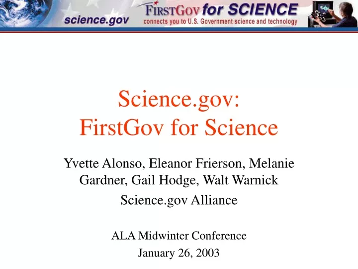 science gov firstgov for science