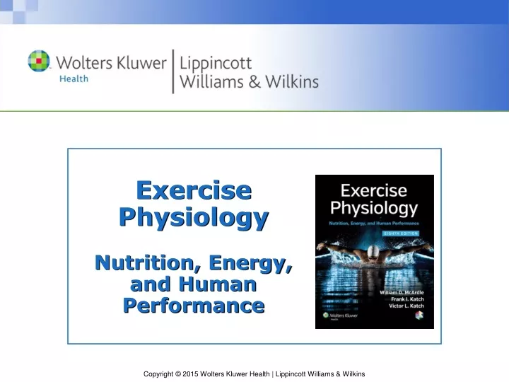 exercise physiology nutrition energy and human performance