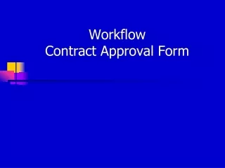 Workflow Contract Approval Form