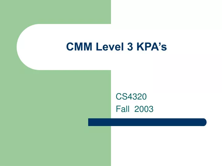 cmm level 3 kpa s