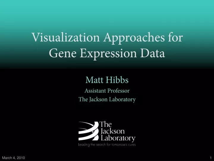 visualization approaches for gene expression data