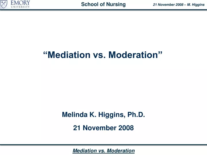mediation vs moderation