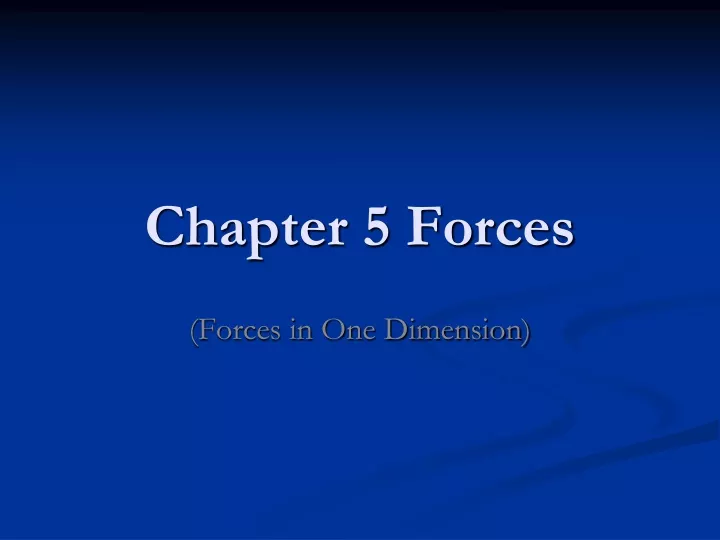 chapter 5 forces