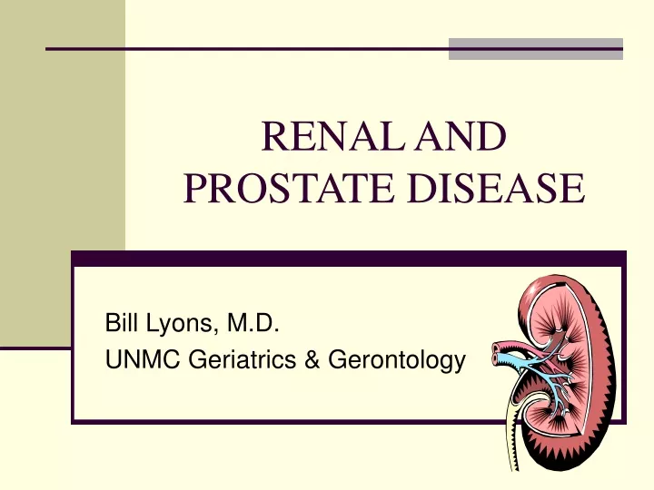 renal and prostate disease