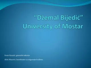“Džemal Bijedić” University of Mostar