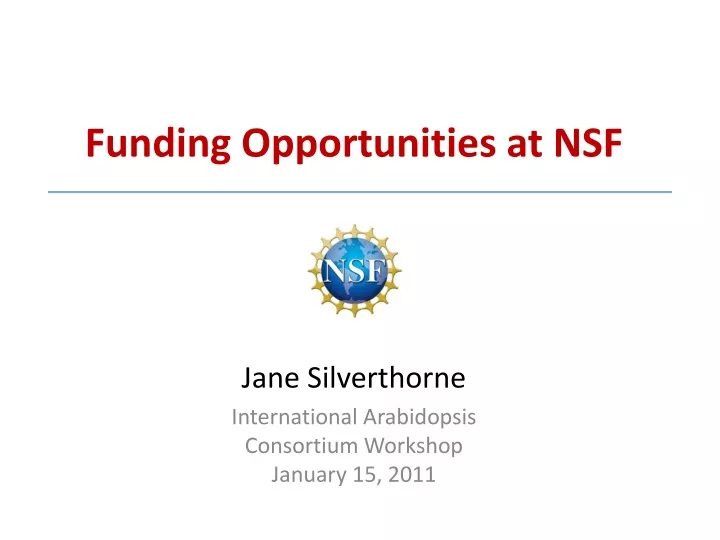funding opportunities at nsf