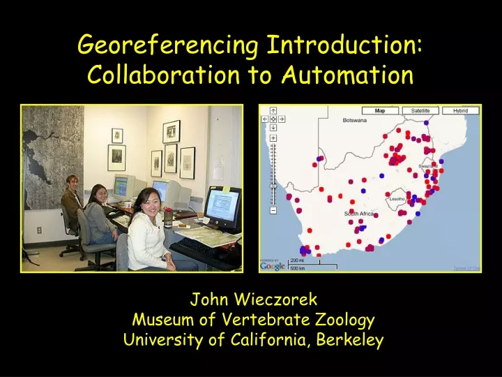 georeferencing introduction collaboration