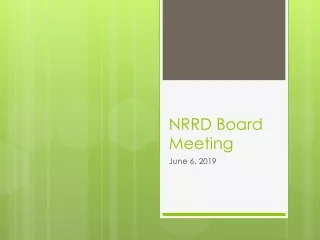 NRRD Board Meeting