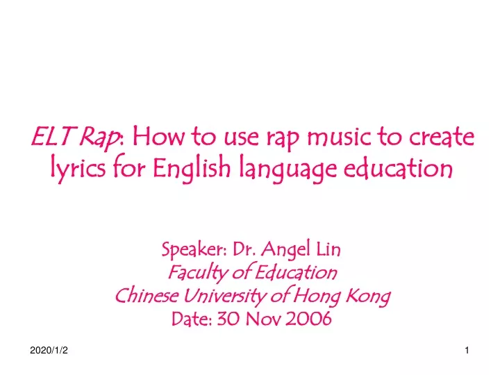 elt rap how to use rap music to create lyrics for english language education