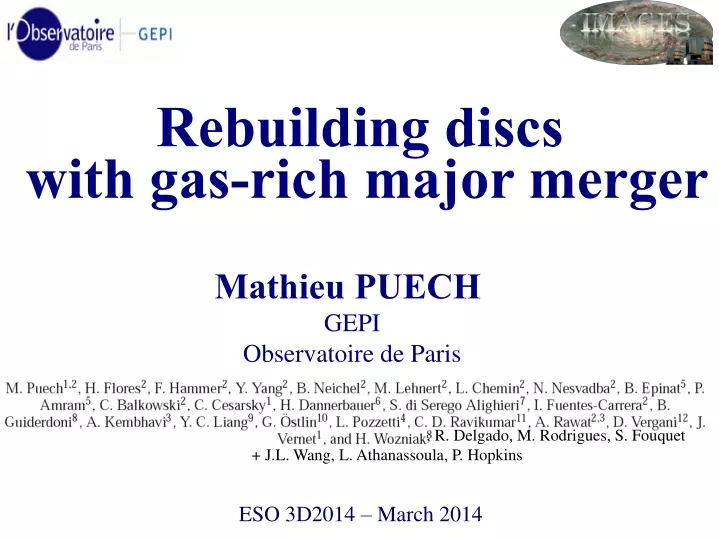 rebuilding discs with gas rich major merger
