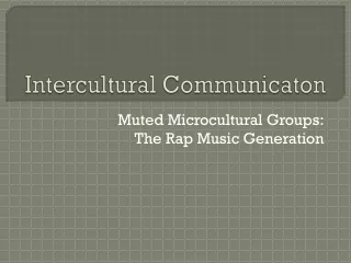 Intercultural  Communicaton