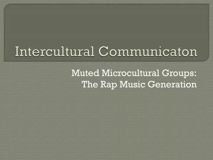 intercultural communicaton