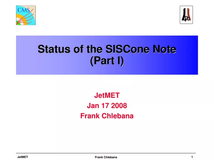 status of the siscone note part i