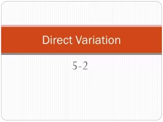 Direct Variation