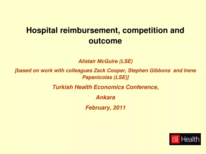 hospital reimbursement competition and outcome