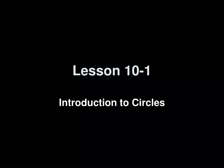 lesson 10 1