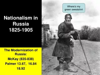 Nationalism in Russia 1825-1905