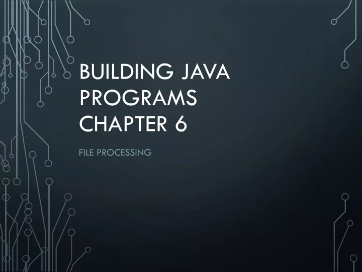 building java programs chapter 6