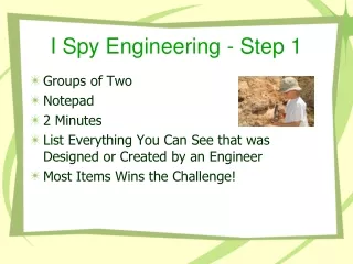 I Spy Engineering - Step 1