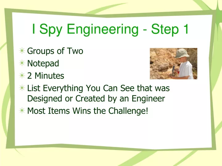 i spy engineering step 1