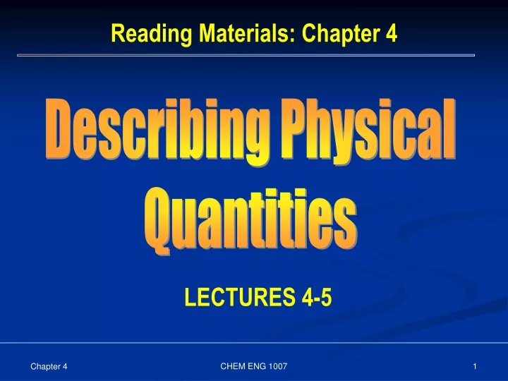 reading materials chapter 4
