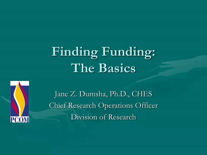 finding funding the basics