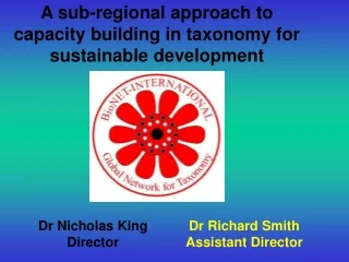 A sub-regional approach to capacity building in taxonomy for sustainable development