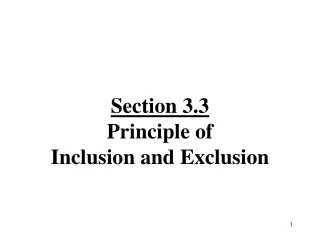 Section 3.3 Principle of  Inclusion and Exclusion