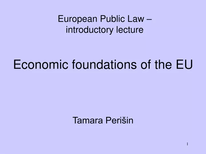 economic foundations of the eu