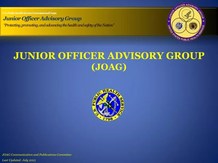 junior officer advisory group joag