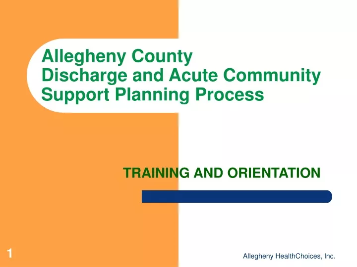 allegheny county discharge and acute community support planning process