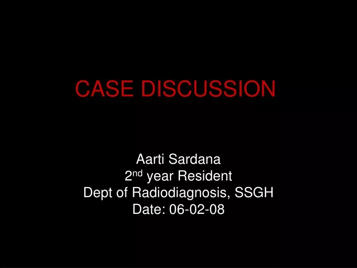 case discussion