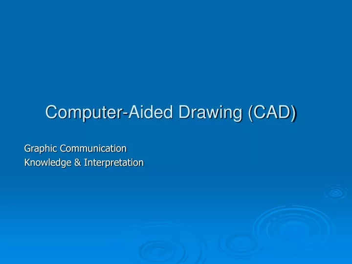 computer aided drawing cad