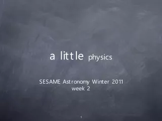 a little  physics