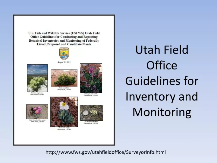 utah field office guidelines for inventory