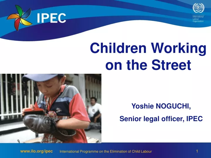 children working on the street