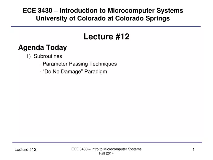 ece 3430 introduction to microcomputer systems university of colorado at colorado springs