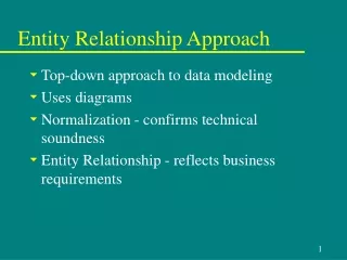 Entity Relationship Approach