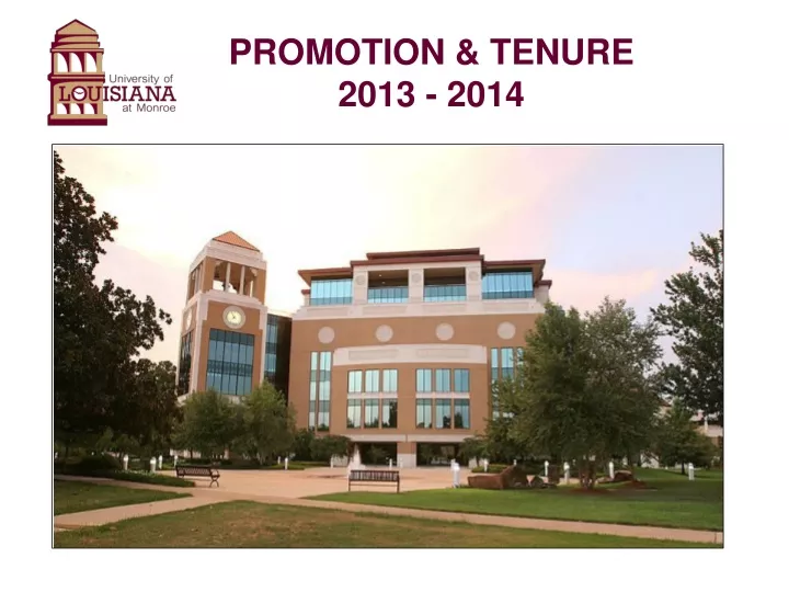 promotion tenure 2013 2014