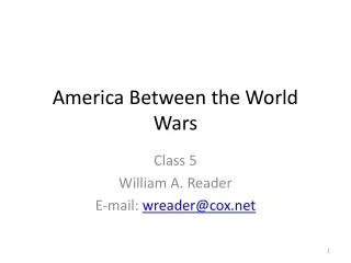 America Between the World Wars