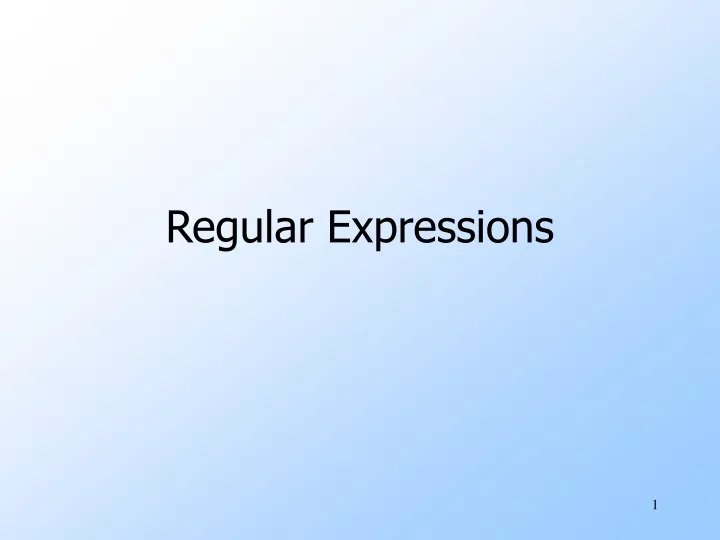regular expressions