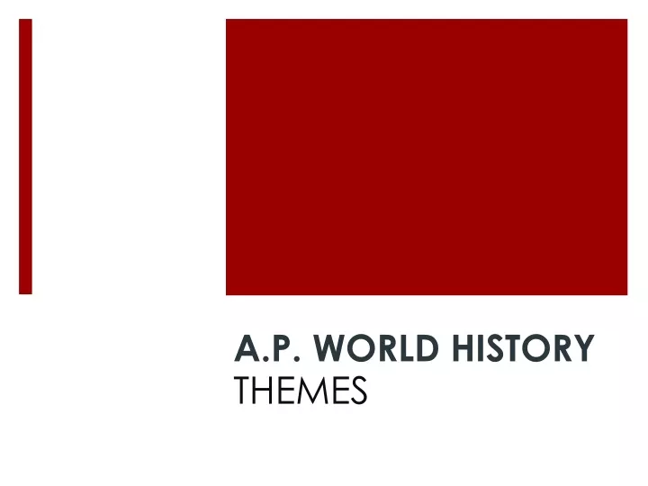 a p world history