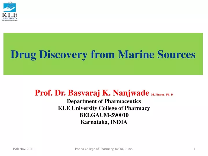 drug discovery from marine sources