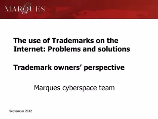 The use of Trademarks on the Internet: Problems and solutions