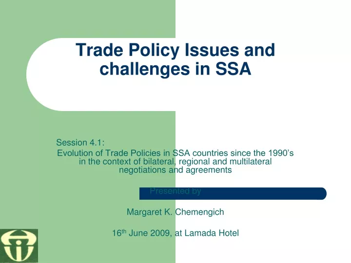 trade policy issues and challenges in ssa