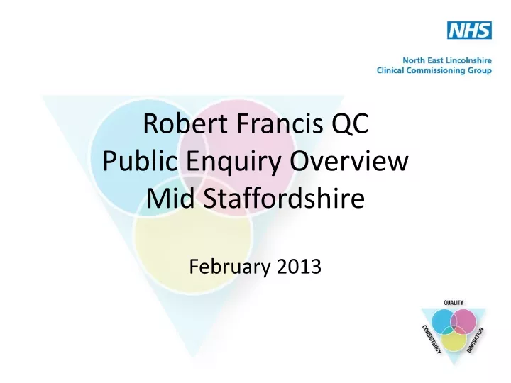 robert francis qc public enquiry overview mid staffordshire