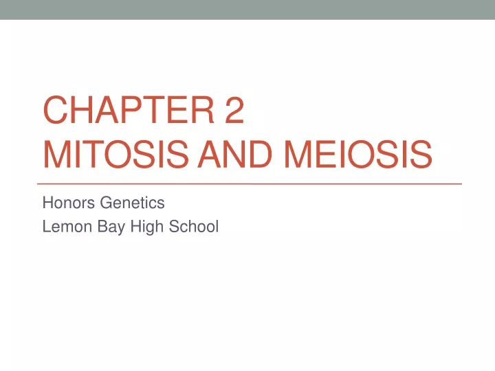 chapter 2 mitosis and meiosis