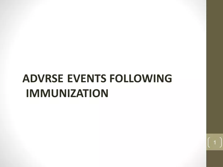 advrse events following immunization